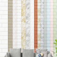 모나카러버 파벽돌 폼형블럭 2.3M 벽지스티커, 마블그레이