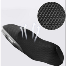 야마하 XMAX 쿨시트 3D 벌집 시트 커버 여름 안장 쿨메쉬 통풍 벌집네트, 하얀+블랙, 1개