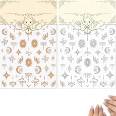 KALOLINNA 네일 스티커 3D 입체감 별 달 마음 태양 네일 스티커 반짝이는 네일 장식용 DIY 네일 데코레이션