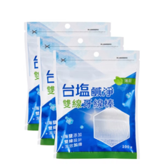 台鹽 鹹淨雙線牙線棒 海鹽薄荷 雙線設計 潔淨加倍 口腔護理【美麗密碼】, 100個裝, 3個