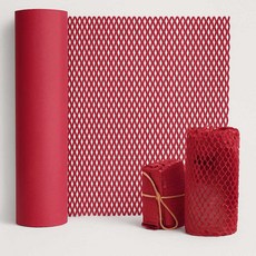 벌집 종이 포장지 / 완충재 충전재 선물포장 포장재 20M x 30cm / 종이 뽁뽁이, 1개, 레드 친환경 포장지 버블종이 1개, 레드 친환경 포장지 버블종이