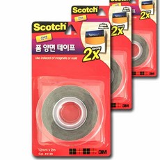 3M 2배강력 불투명 양면 폼테이프 3개, 1개