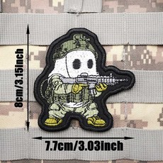 幽靈狙擊手刺繡魔術貼 戰術識別章, 1個, AA77-1 魔術貼