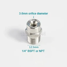 BSPT 304 스테인레스 스틸 와이드 앵글 워터 제트 노즐 풀 콘 스프레이 BBW 1 개 1/8 "1/4", 1 of 4-3.6mm, 1개