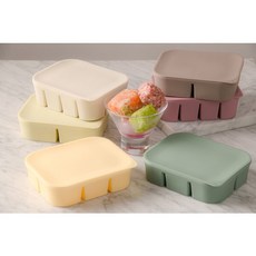 韓國BlueMama 二代頂級鉑金矽膠嬰兒副食品食物磚 冰磚盒 製冰盒 台灣總代理公司貨, 1個, 四格,清新綠