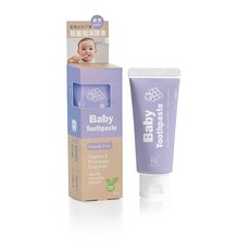 KU KU PLUS 酵素幼兒牙膏 葡萄口味 無氟配方, 50g, 1個