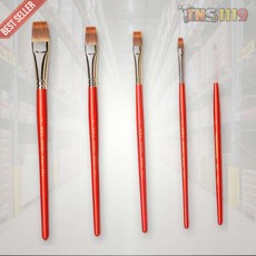 티엔에스 화홍 디자인 평붓 961 5본세트 1~5호 미술붓 세트 1개입