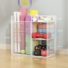 요가매트 정리대 폼롤러 수납 철제 필라테스 정리, A. 다기능 스지 모델 B 화이트 플로어 스탠딩 모델