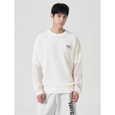 에잇세컨즈 8SECONDS 메쉬 와펜 포인트 긴팔 니트 아이보리 264751EY20 TUW590 LRR377