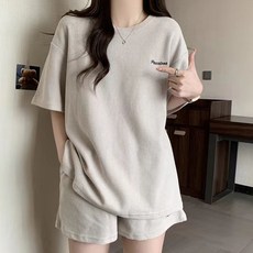 5CENT 運動休閒女套裝 短T短褲兩件套