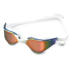 매직스타 레이싱핏 수경 (컬러코팅 안티포그 물안경 수영고글 MSW2UG02), 화이트레드