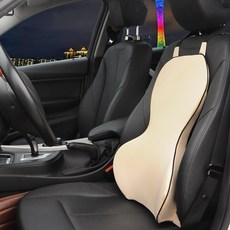 Ez2mk M1 듀얼 고정 차량용 메모리폼 등받이쿠션, 1개, 베이지