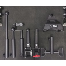 근력 바벨로우 부착물 멀티 바용 멀티그립 홈트 바 기구 그립 원판 중량 랙 지뢰 운동, 싱글 로터리 핸들