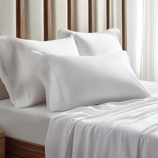 Simple Deluxe 퀸 사이즈 시트 세트 4피스 호텔 럭셔리 침대 시트 주름 방지 - 딥 포켓 - 통기성 및 쿨링 시트 - 쉬운 관리(퀸 화이트)