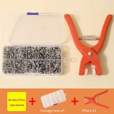 손 압력 플라이어 포함 스냅 단추 키트 바느질용 금속 스냅 DIY 공예 의류 모자용 바느질 스냅 50 개 스냅