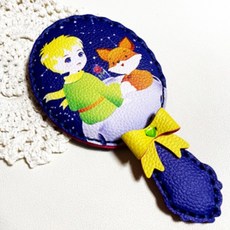 가죽공예 어린왕자 가죽 손거울 만들기, 1개