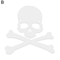 해골 자전거 반사 스티커 형광 야간 사이클링 도로 MTB 고정 기어 스켈레톤 데칼, 02 White, 1개