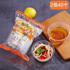 一次性加厚塑料碗筷套裝 附筷子100雙, 1個, 二包 共40衹碗