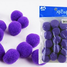 유아 만들기 폼폼이 30mm 보라 유치원 어린이집, 1개