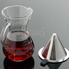 Kinos 커피서버 필터 드립 서버 세트 400ml 핸들