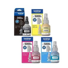 Brother 原廠連供墨水 BTD60BK BT5000C BT5000M BT5000Y 四色套組, 黑+藍+紅+黃, 1個