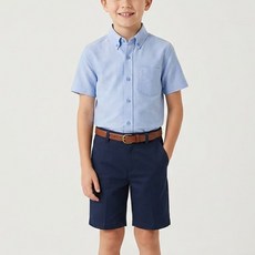 UPPERCUT 아동 반팔 옥스포츠 셔츠 초등학생 반팔남방 단체복 발표회 반티 여름 정장셔츠 남녀공용