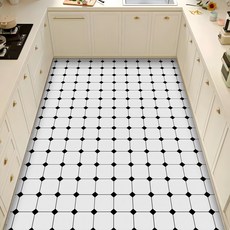 트렌디고 특대형 잘라쓰는 pvc 주방매트 3미터 주방 바닥 현관 발매트 방수 미끄럼방지 가능, 1개, 체크