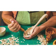 小海狸 BEAVER CRAFT 橡木柄曲面鉤刀 附皮套 適用於 DIY 雕刻木工 挖碗 湯匙 芬蘭木杯, 詳見包裝