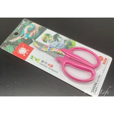 鑫吉美 亮彩花紋修花剪刀 F-159, 粉色, 1個