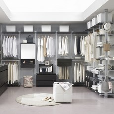 맞춤제작 라엘 드레스룸 ~ 무료 시공, 라엘 프레임 실버/선반월넛