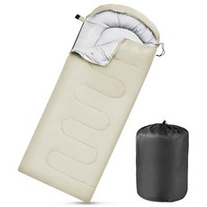 성인 아동용 더블 캠핑 침낭 방수 경량 2인용 침낭 베개 포함 추운 날씨 또는 따뜻한 배낭, 1인용, 1인용