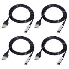 XMSJSIY DC 5V LED 조광기 USB RGB 3키 멀티 컬러 스트립 조명 커넥터 스위치 케이블 - 1m328피트 4개