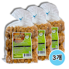 태국 RICE CRACKER 튀긴 태국쌀과자 튀긴쌀과자 낭렛, 220g, 3개