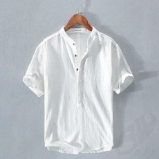 비아이와이 남성 여름 캐주얼 루즈핏 면마 통기 반팔 티셔츠 B695