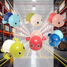 목욕장난감 거북이 6개입 목욕시간감 주위집중 욕실플레이 욕조놀이 완구패키지 물놀이인형