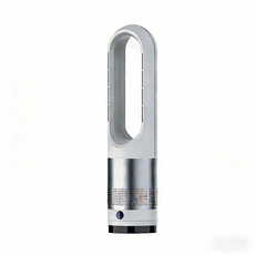 台灣現貨 18吋冷暖無葉風扇 三合一負離子空氣循環清淨 靜音DC遙控暖風機 烘乾機, 18吋白銀 冷暖+負離子淨化三合一