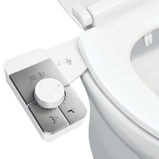 변기용 비데 부착 셀프 클리닝 워터 스프레이 조절 가능한 수압 제어 변기용 슬림 비데 빠르고 쉬운 설치 (화이트), A2-Bidet Attachment