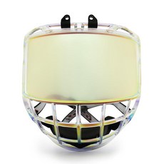 Gy 하키 풀 페이스 쉴드 바이저 시니어 아이스하키 헬멧 바이저 성인 및 청소년 긁힘 방지/김 서림 방지/Ce 인증 (ICE Bule), 레보 아이스 레드, 1개