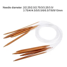 원형 뜨개질 바늘 대나무 크로셰 바느질 뜨개질 더블 커스프 후크 부드러운 튜브 바늘 DIY 수제 공예 바느, 1개