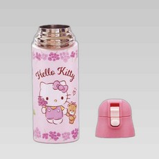 물병 헬로키티 원터치 소풍 어린이물통 스텐, 본상품