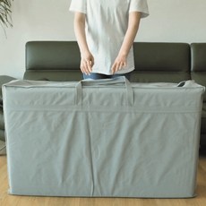 3단 접이식 토퍼 매트 보관가방 싱글 (100x70x17), 그레이, 1개