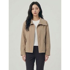 올리비아하슬러 다크베이지 와이드 스탠카라 점퍼 OHCMJP103