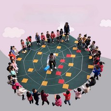 밧줄 놀이 거미줄 로프 단체 감각 게임 운동회 야외 캠핑 워크샵, 4미터 컬러 거미줄