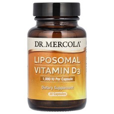 Dr. Mercola 리포소말 비타민D3 25mcg(1 000IU) 캡슐 30정 Mercola (닥터 머콜라), 1개