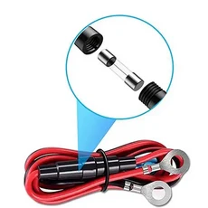 QC 3.0 듀얼 USB 차량용 충전기 12V 24V 방수 18W 고속 천막 라이트 LED 전압계 ON OFF 스위치 어댑터, 01 Wire cable