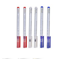 臺灣出貨 消失筆 練字筆 褪色筆 熱消筆 大容量特粗杆高溫筆消失筆服裝專用皮革褪色熱消, 混色6根（紅白藍各2根）, 1個