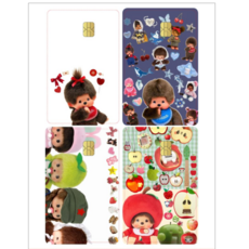 몬치치 신용 체크 스킨 카드스티꺼 꾸미기 4개가 한세트, 1개, 1번