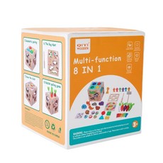 QIYI WOODEN 多功能八合一木製益智玩具, mzm - 動物 - 八合一 - 敲球遊戲 0.92kg, 1個