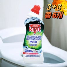 독일 크렛 변기 세정제 750ml 6개 강력한 세정제 악취제거 (6개)