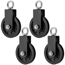 HAKZEON 4 PCS 360도 무음 분리형 회전 트랙션 휠 교체용 트 풀리 시스템 및 DIY 홈 체육관 장비용 3.5인치 나일론 케이블 용량 330파운드